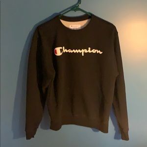 Champion logo crewneck (black)